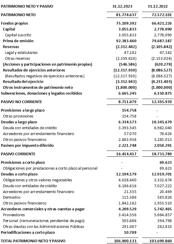 PATRIMONIO NETO Y PASIVO